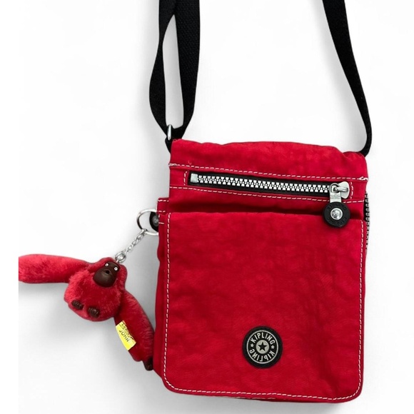 Vintage Y2k Red Kipling Crossbody Bag - Picture 1 of 4